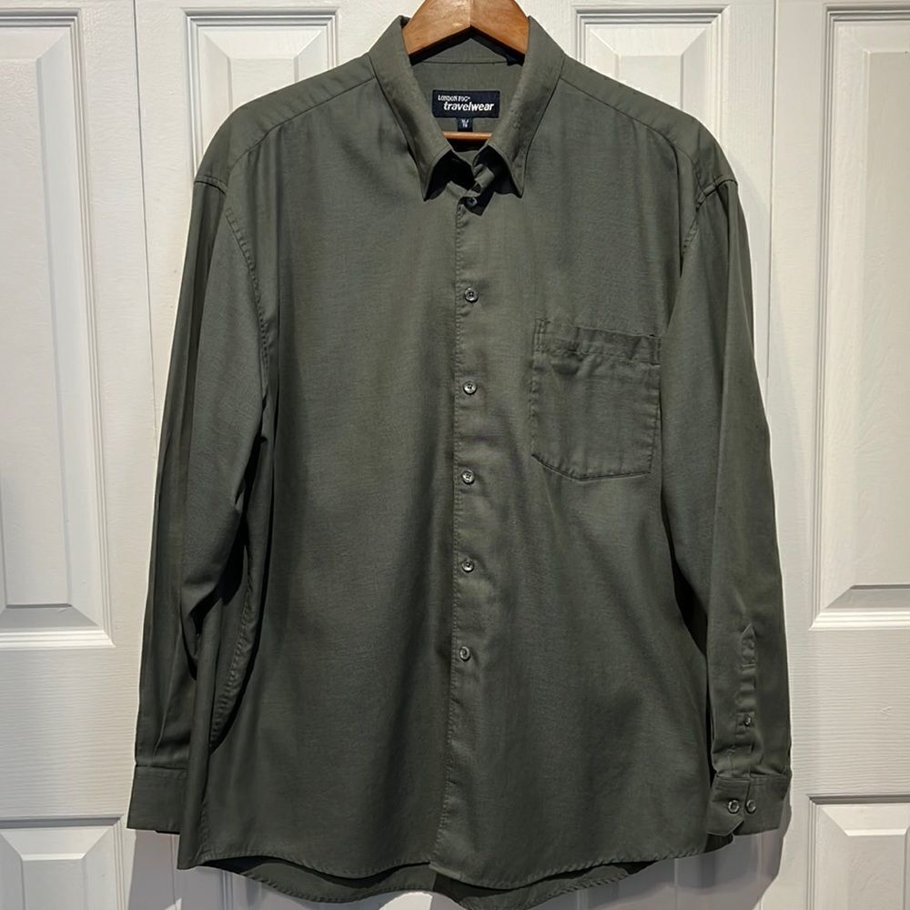 London‎ Fog Men’s Travel Wear Button Down Shirt Size XL